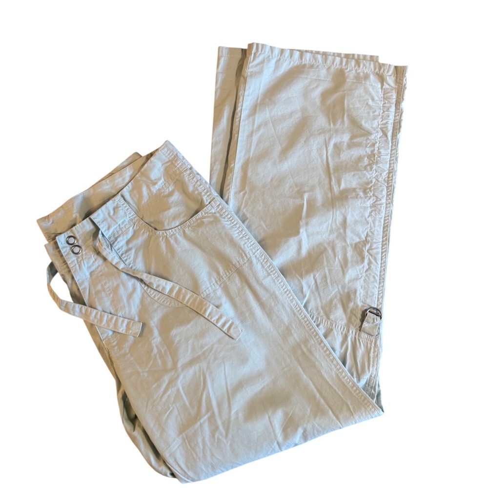 Prana Womens Hiking Pants Light blue Straight Leg Utility Cargo Size L